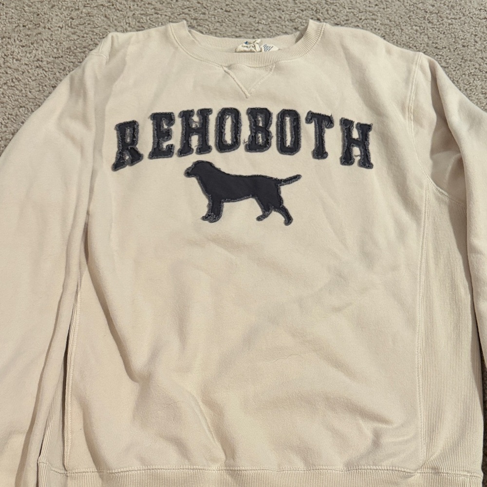 Rehoboth Dog Sweatshirt in Cream and Black